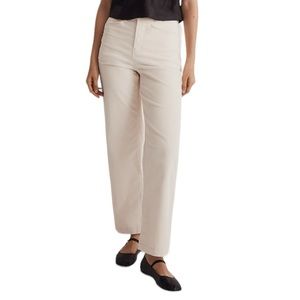 Madewell Emmett Wide-Leg Pants in Antique Cream Corduroy